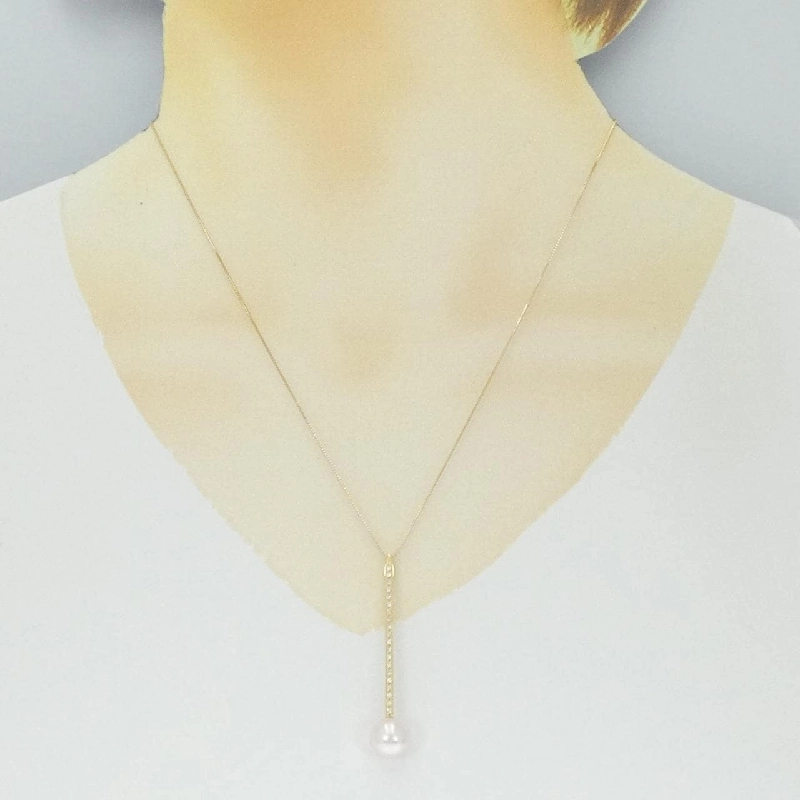 K18YG Ngọc trai Akoya Dây chuyền 9.2mm - Hàng hiệu Chính hãng 856676