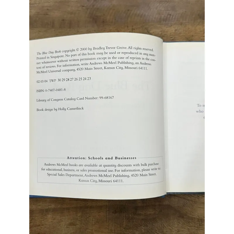 The Blue Day Book - Bradley Trevor Greive 728434