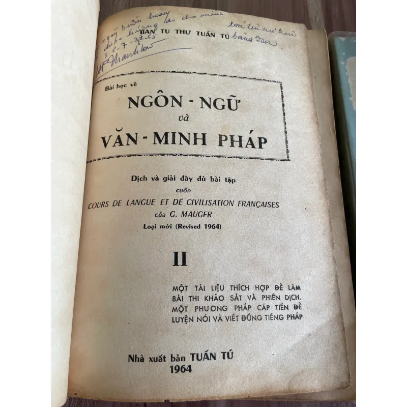 BAN TU THƯ TUẤN TÚ - NGÔN NGỮ VÀ VĂN MINH PHÁP TẬP 2,3 626568