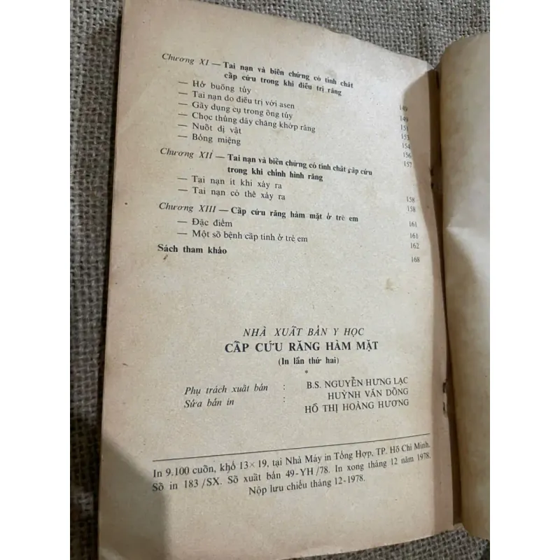 CẤP CỨU RĂNG HÀM MẶT - 170 TRANG - 1978 571882
