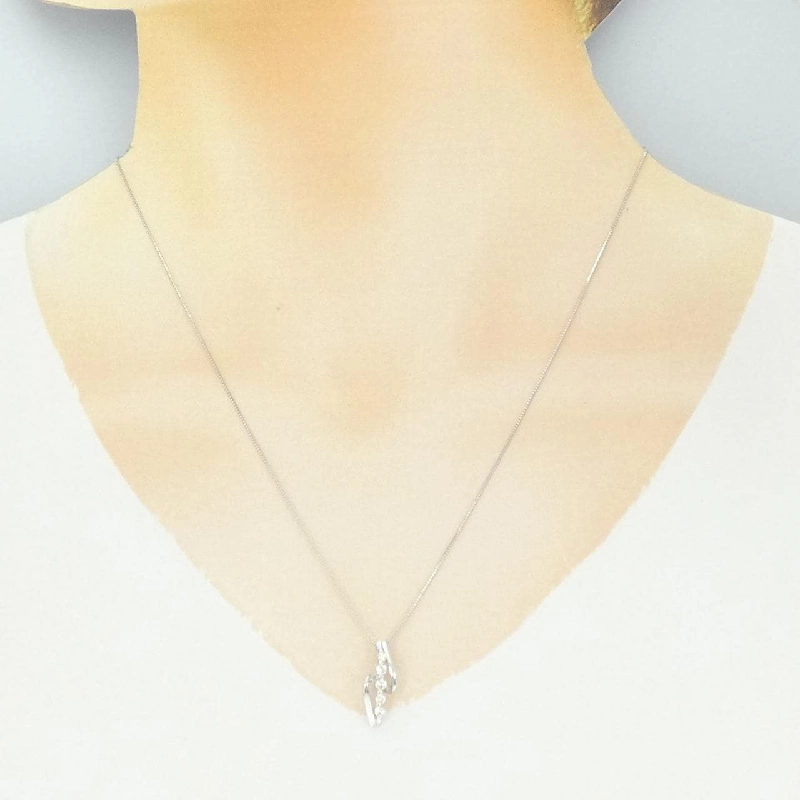 K18WG Dây chuyền kim cương 0.20CT - Hàng hiệu Chính hãng 856420