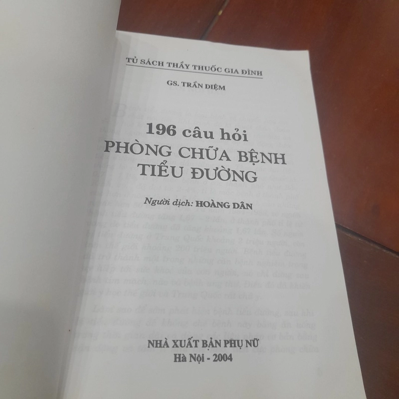 Gs. Trần Diệm - 196 Câu hỏi phòng chữa BỆNH TIỂU ĐƯỜNH 386571