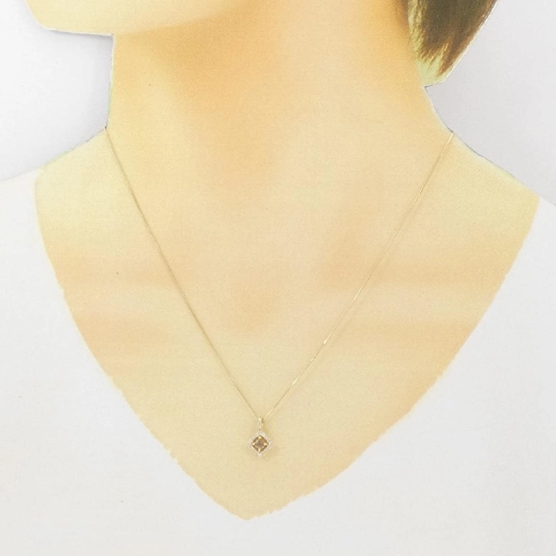 Dây chuyền kim cương K18YG 0.37CT - Hàng hiệu Chính hãng 867195