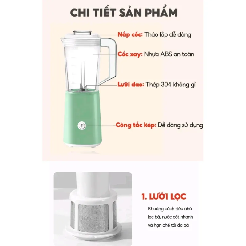 Máy xay sinh tố, thịt đa năng 3 in 1 1036821