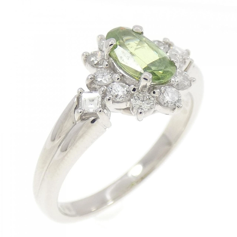 Nhẫn Đá Garnet Demantoid PT900 0.59CT - Hàng hiệu Chính hãng 855554