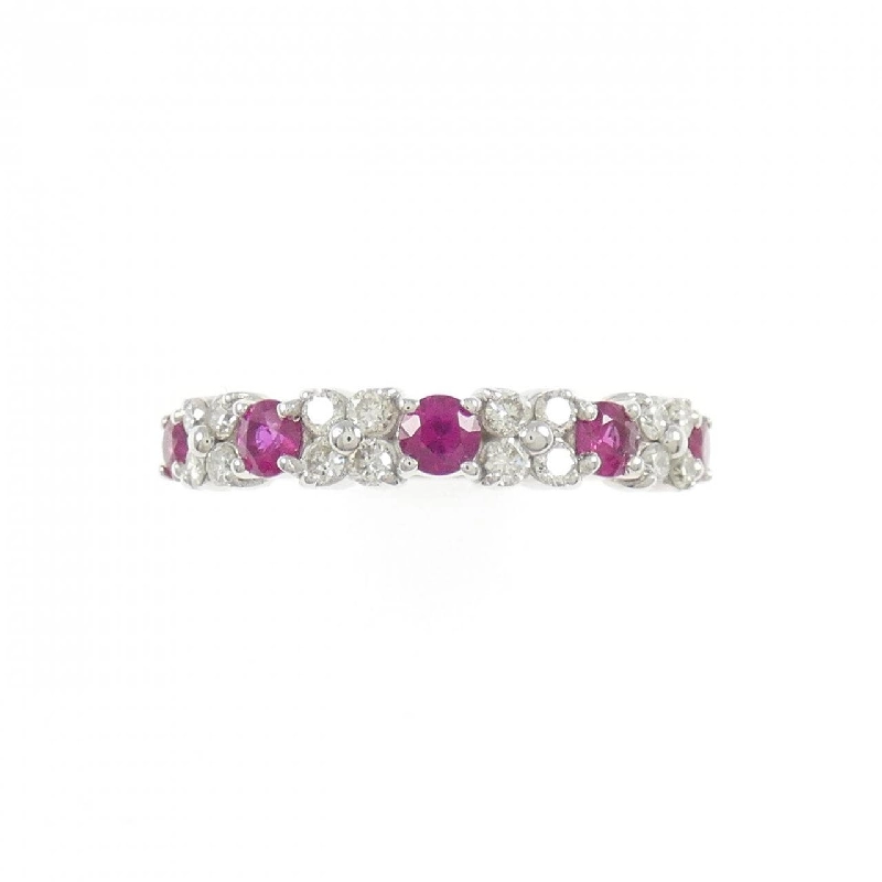 Nhẫn Ruby Hoa K18WG 0.46CT - Hàng hiệu Chính hãng 854700
