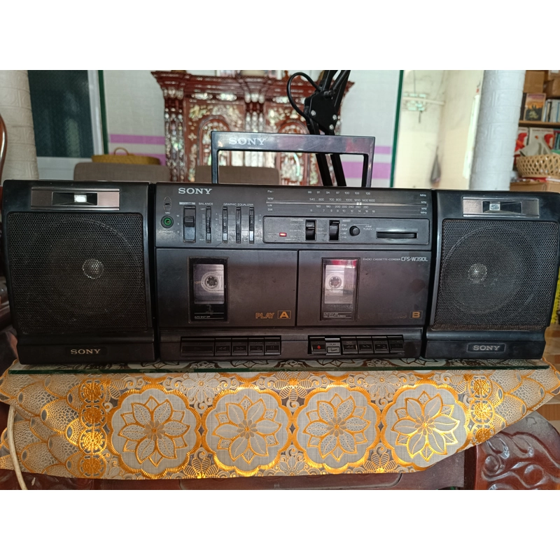 Đài Radio Cassette (các sét) Sony CFS W390L cũ, hát tốt  291521