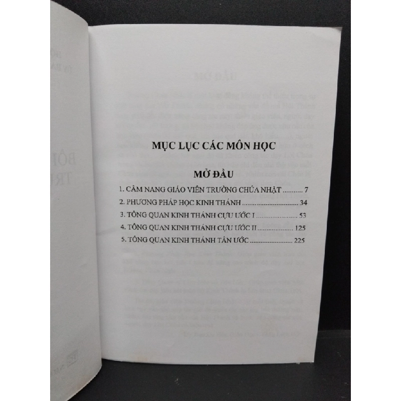 Giáo trình bồi dưỡng giáo viên trường Chúa Nhật - Học viên mới 80% ố nhẹ 2015 HCM.ASB0609 341995