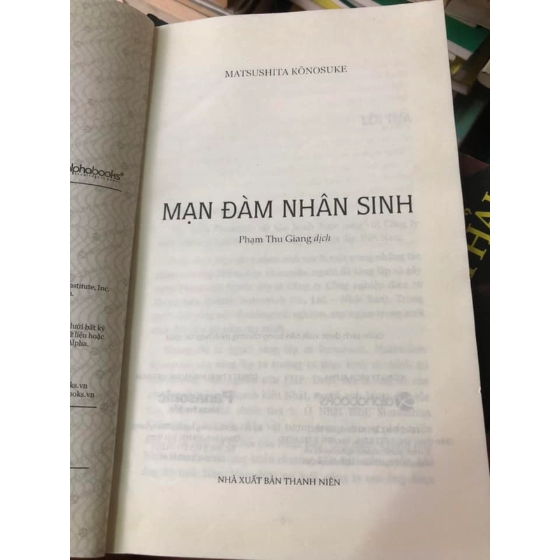 Sách Mạn đàm nhân sinh - Matsushita Konosuke 306405