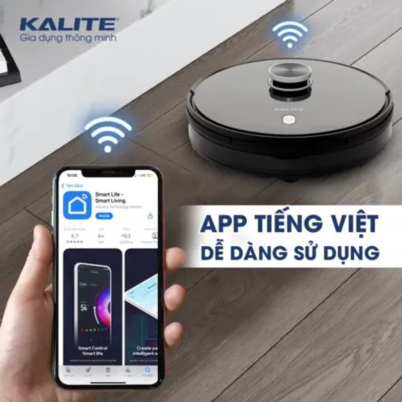 🧹 Robot Kalite KVC 2171 – Hút & lau 2 trong 1 siêu tiện 726075