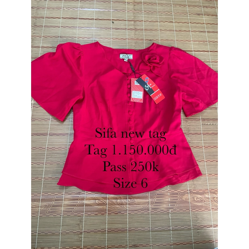 Áo kiểu sifa new tag màu đỏ 453133