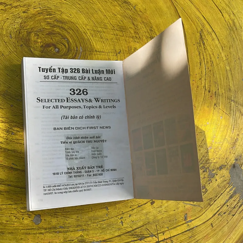326 SELECTED ESSAYS & WRITINGS FOR ALL PURPOSES, TOPICS & LEVELS- TUYỂN TẬP 326 BÀI LUẬN  736807