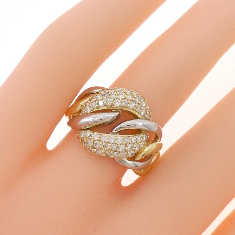 Nhẫn kim cương K18YG/PT900 0.58CT 667979