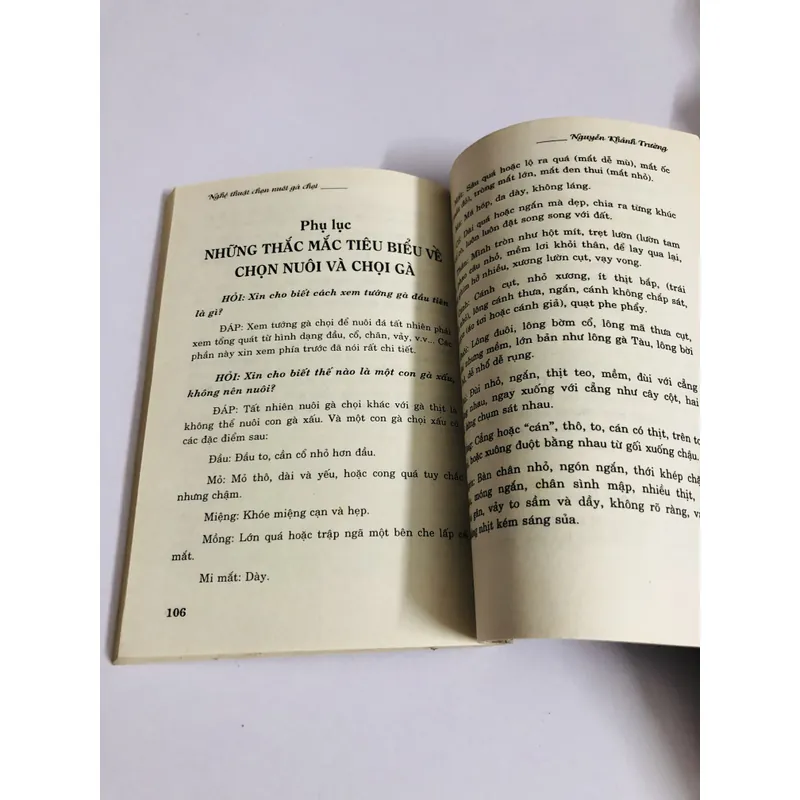 NGHỆ THUẬT CHỌN NUÔI GÀ CHỌI 726849