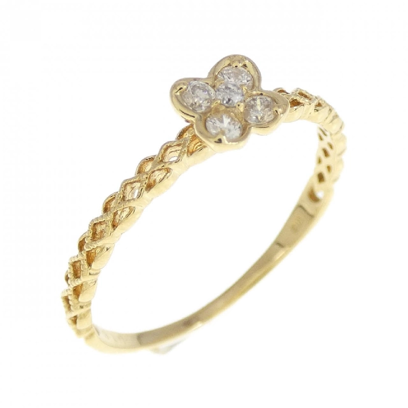 Nhẫn kim cương hoa K18YG 0.10CT 670500