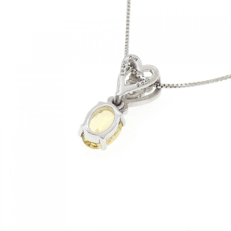 Dây chuyền sapphire hình trái tim PT900/PT850 0.791CT - Hàng hiệu Authentic 858082