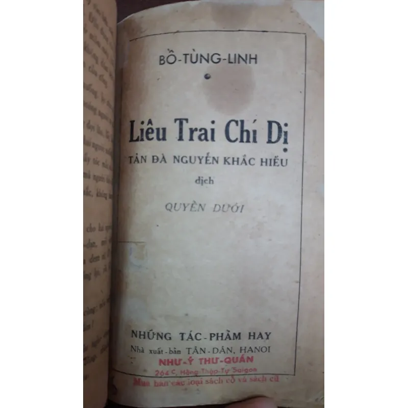 LIÊU TRAI CHÍ DỊ - TẢN ĐÀ DỊCH THUẬT (1940) 1013210
