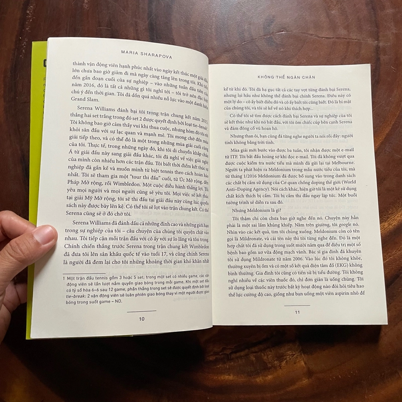 II Tựa sách: Không Thể Ngăn Chặn Chuyện Đời Tôi Đến Hôm Nay - MARIA SHARAPOVA - 2018 446586