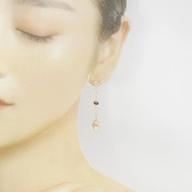 585YG/K14YG Đá Garnet Bông Tai - Hàng hiệu Chính hãng 877206