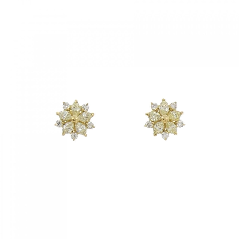 K18YG Bông tai hoa kim cương 0.30CT - Hàng hiệu Chính hãng 867879