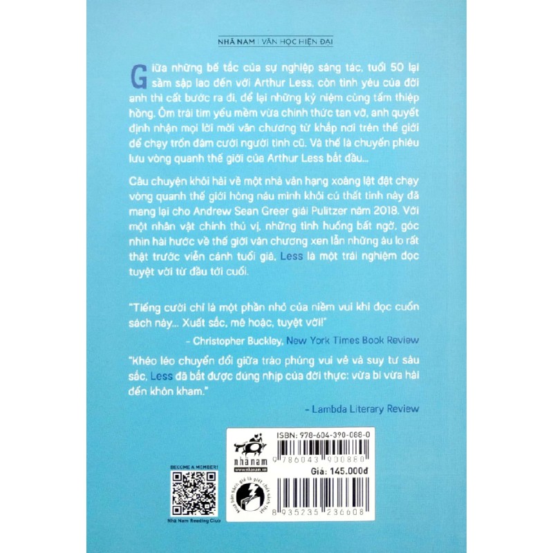 Less - Vòng Quanh Thế Giới Cùng Một Trái Tim Tan Vỡ - Andrew Sean Greer 194810