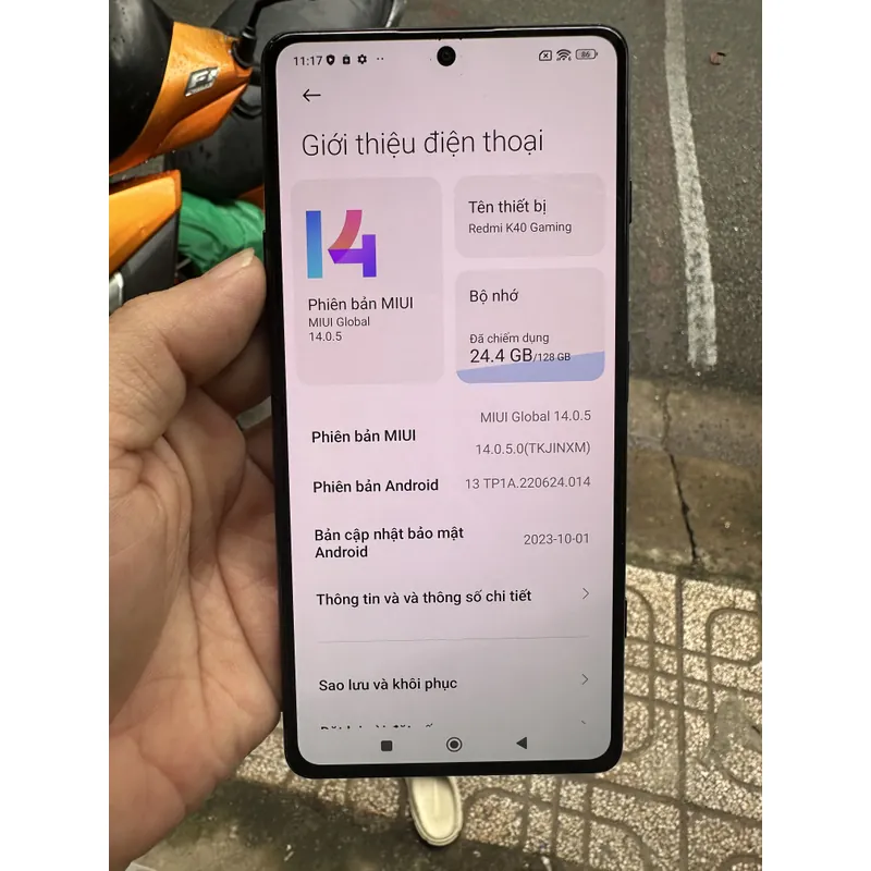 Xiaomi Redmi K40 Gaming ram 8+3/ 128GB còn hộp / ko cóc sạc máy trần 693354