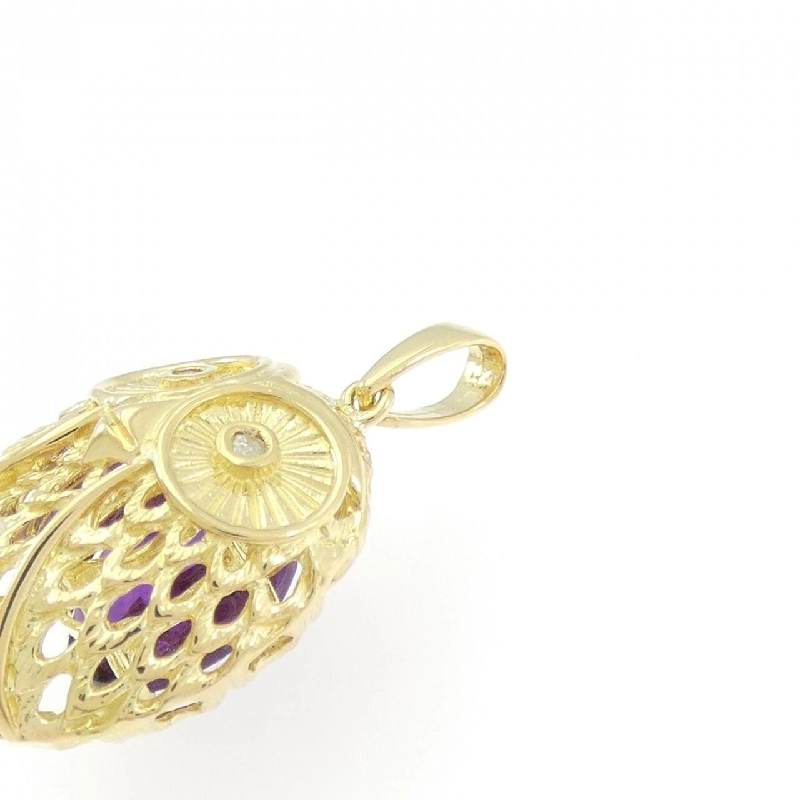 K18YG Cú Mèo Amethyst Mặt Dây Chuyền 2.80CT - Hàng hiệu Chính hãng 866017