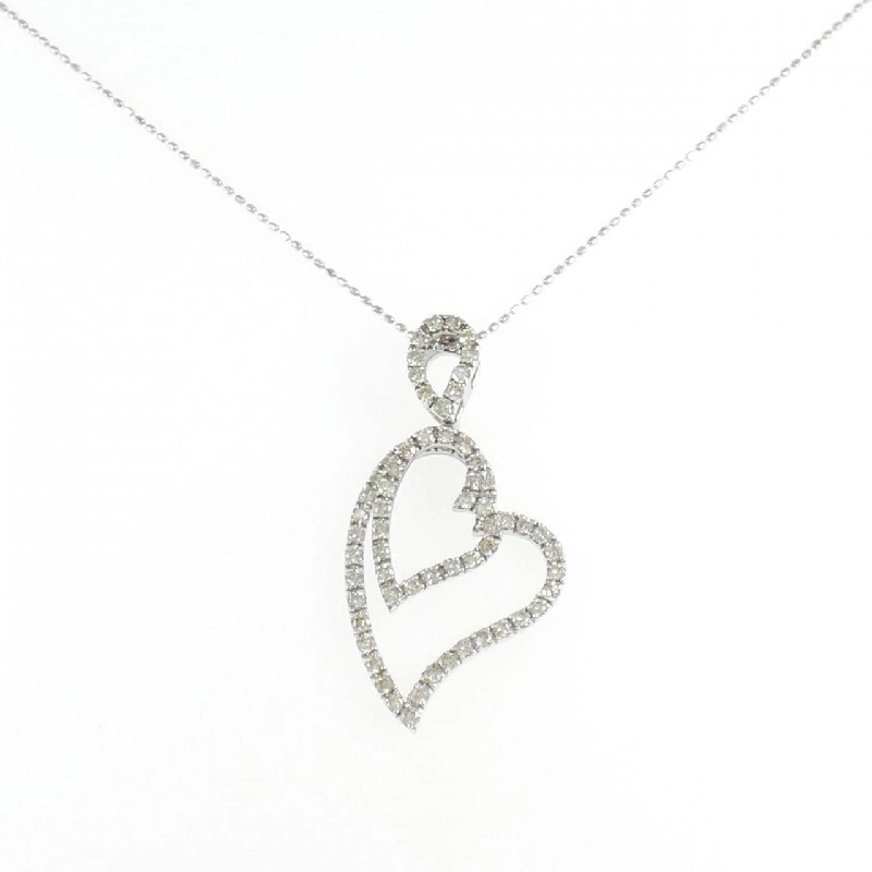 K18WG Dây chuyền hình trái tim kim cương 1.00CT - Hàng hiệu Chính hãng 864716