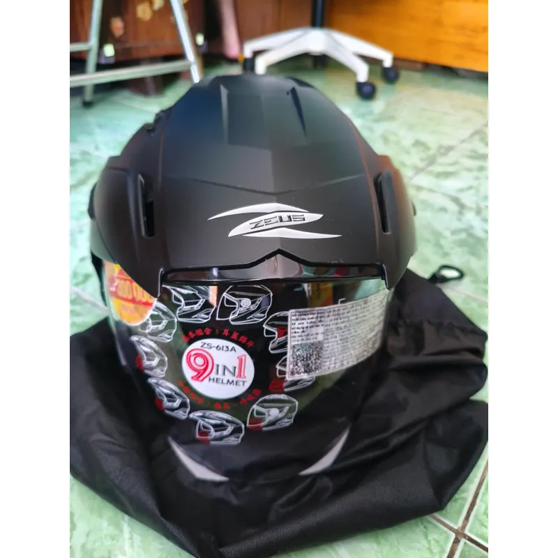 Nón bảo hiểm Mũ bảo hiểm Zeus 613B 3/4 – 2 kính, mái che rời, chính hãng 736595