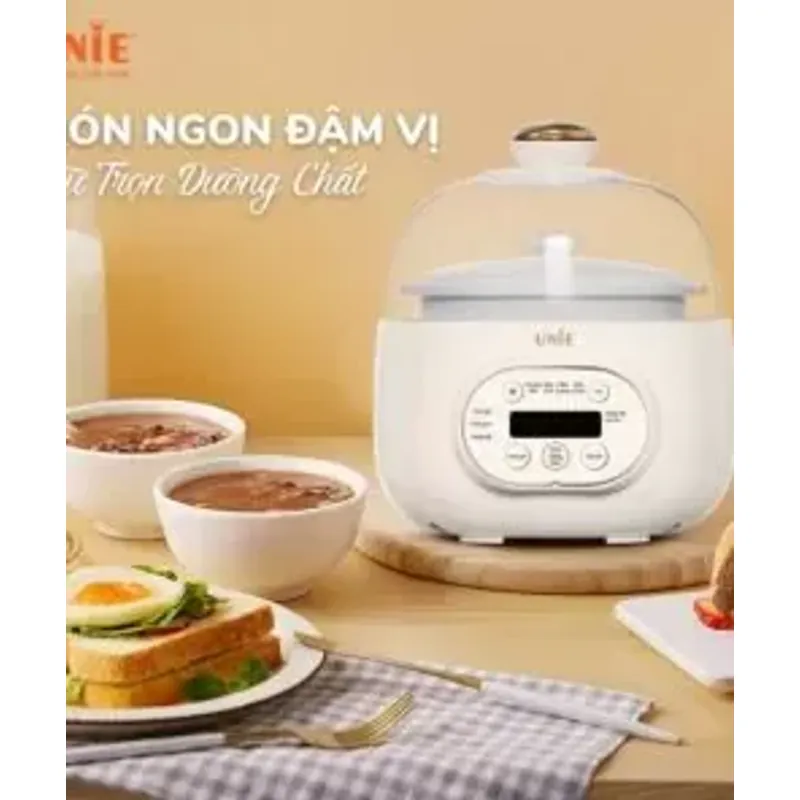 Nồi nấu chậm UNIE USC102W – Thố gốm Ceramic cao cấp, giữ trọn dinh dưỡng! 🍲✨ 716013