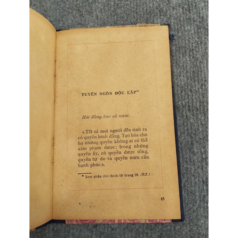 TUYÊN NGÔN ĐỘC LẬP NƯỚC VIỆT NAM DÂN CHỦ CỘNG HÒA 549081