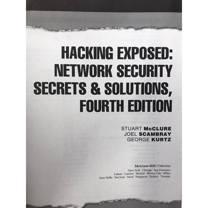 HACKING EXPOSED Network Security Secrets & Solutions 462435
