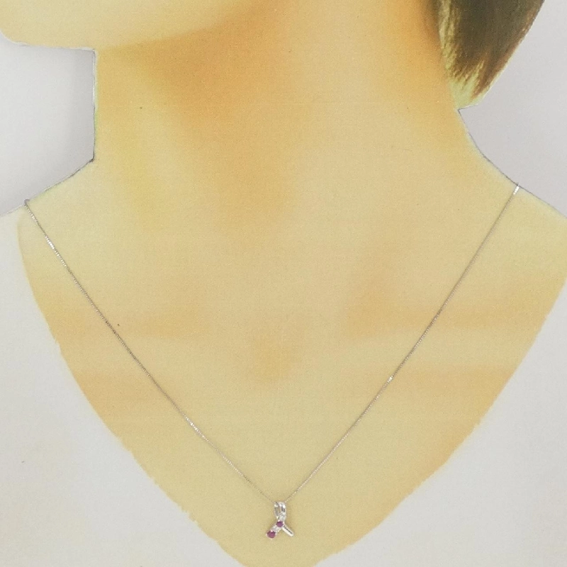 K14WG Ruby Necklace - Hàng hiệu Authentic 857882