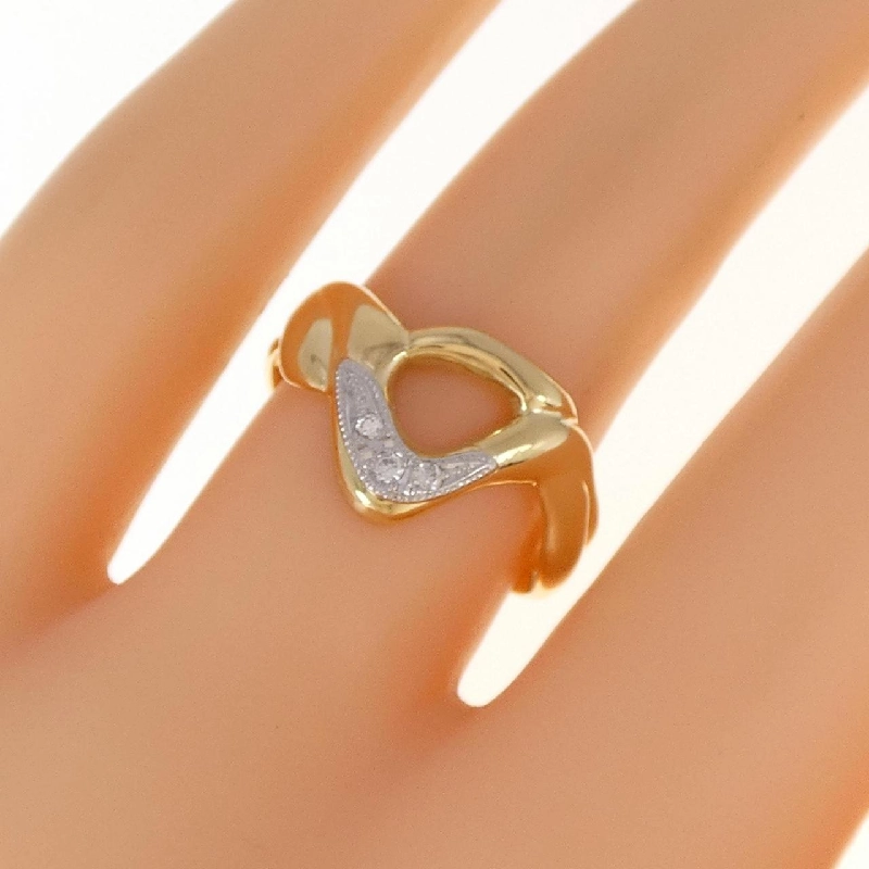 Nhẫn kim cương K18YG/PT 0.04CT 672208