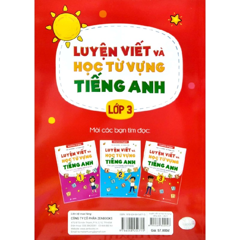 Luyện Viết Và Học Từ Vựng Tiếng Anh Lớp 3 - Theo Chương Trình Family And Friends (National Edition) - Mai Lan Hương, Hà Thanh Uyên 147528