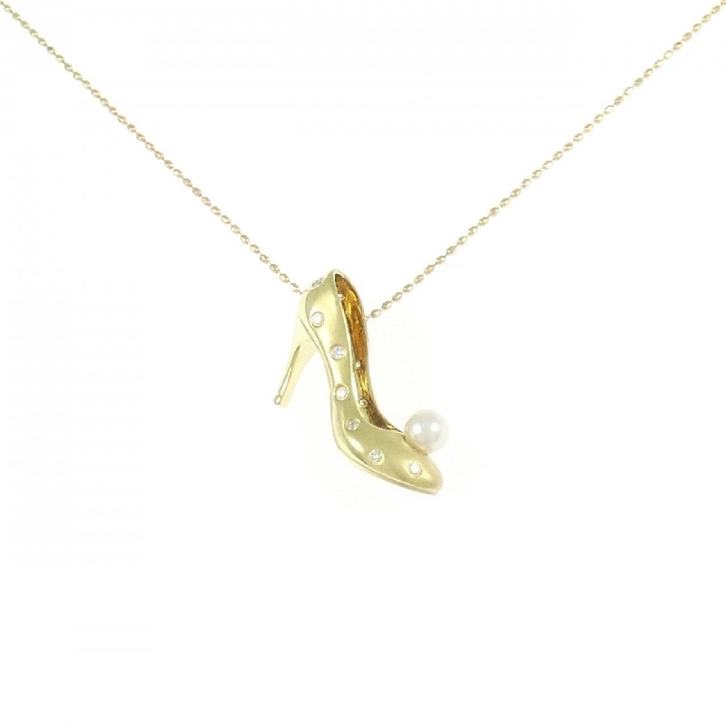 K18YG Giày cao gót Ngọc trai Akoya Dây chuyền 3.6mm - Hàng hiệu Chính hãng 855844