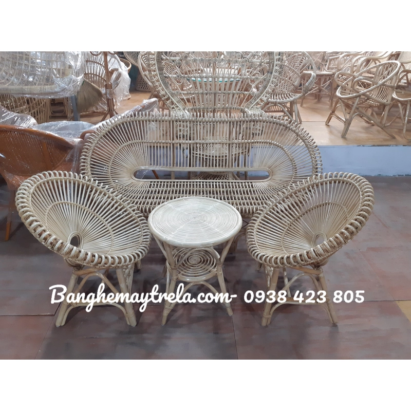 Bộ bàn ghế sen mây phòng khách 499962