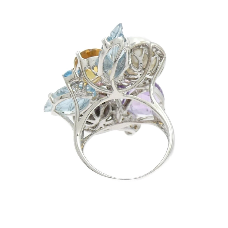 K18WG Nhẫn Đá Màu - Hàng hiệu Chính hãng 848190