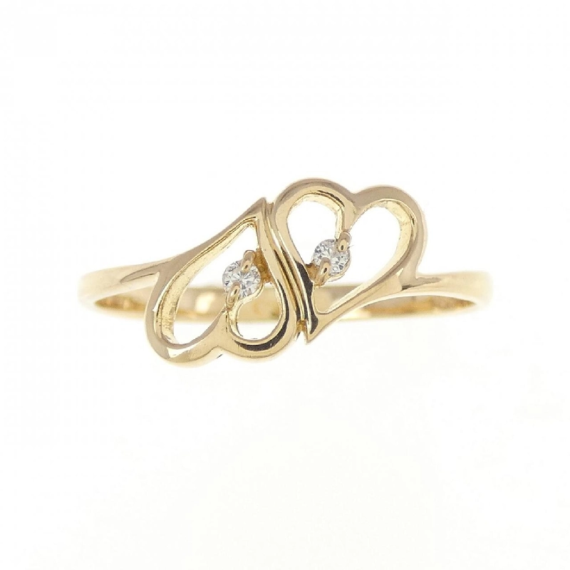 Nhẫn kim cương hình trái tim K18YG 673475