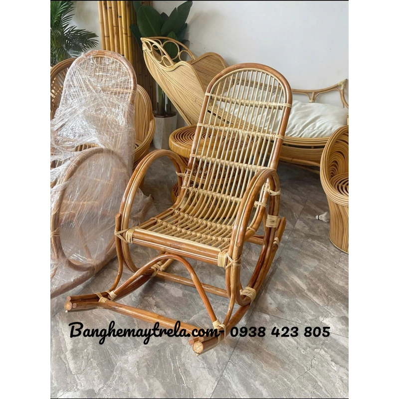 Ghế bập bênh mây tự nhiên nhỏ gọn giá rẻ 533935