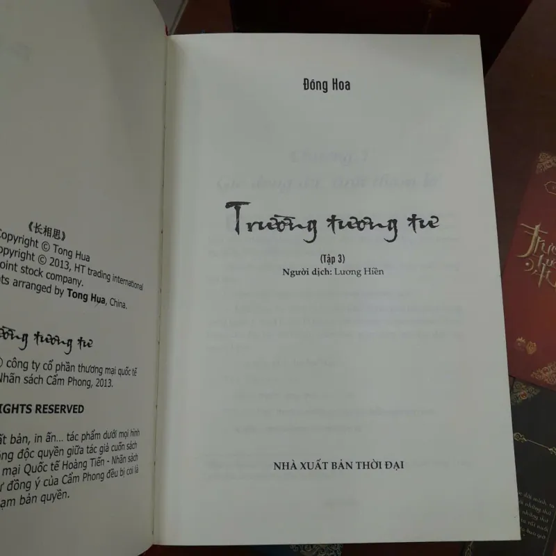 TRƯỜNG TƯƠNG TƯ - ĐỒNG HOA ( LƯƠNG HIỀN DỊCH) (BÌA CỨNG) 993022