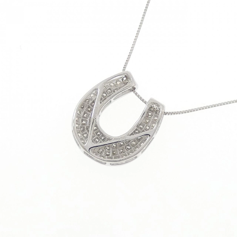 K18WG Mặt dây chuyền hình móng ngựa kim cương 0.50CT - Hàng hiệu Chính hãng 846842