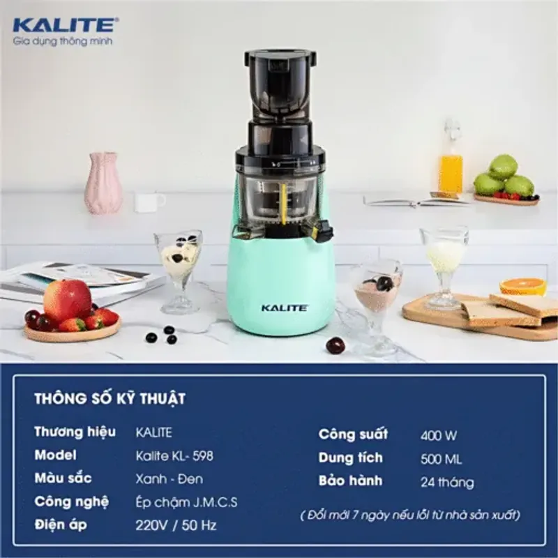 Máy Ép Chậm KALITE KL-598 – Ép Kiệt Bã 577054