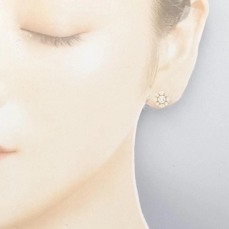 Bông tai kim cương K18YG 0.218CT 0.214CT F VS2 VG - Hàng hiệu Chính hãng 873265