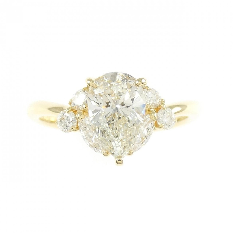 Nhẫn kim cương K18YG 1.003CT J SI2 hình giọt nước - Hàng hiệu Authentic 872728