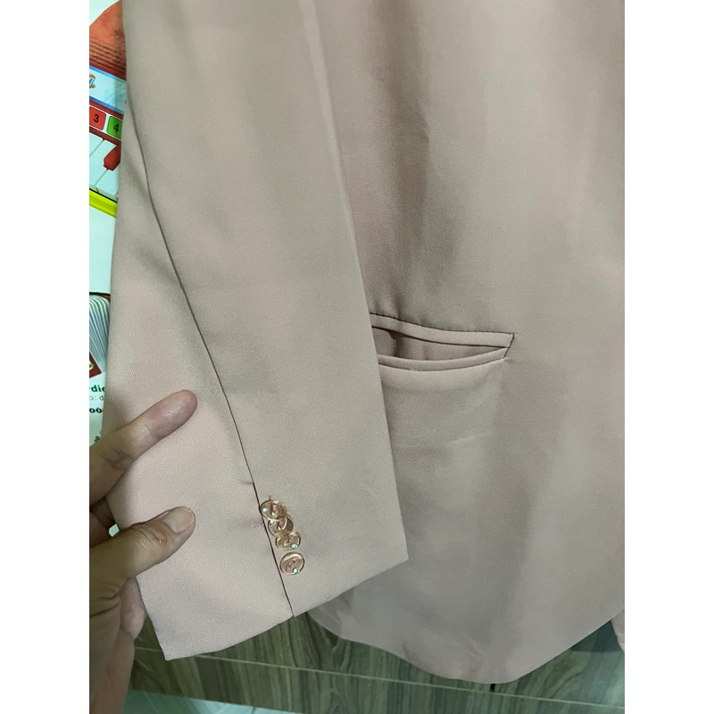 Áo khoác blazer còn tag màu hồng nhạt szM 307751