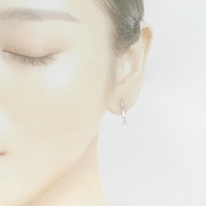 K18WG Solitaire Bông tai Kim cương 0.20CT - Hàng hiệu Chính hãng 874524