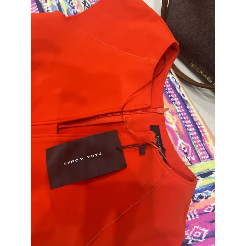 Áo khoác nữ Zara WPOWOMAN causal mỏng màu cam size M 597058