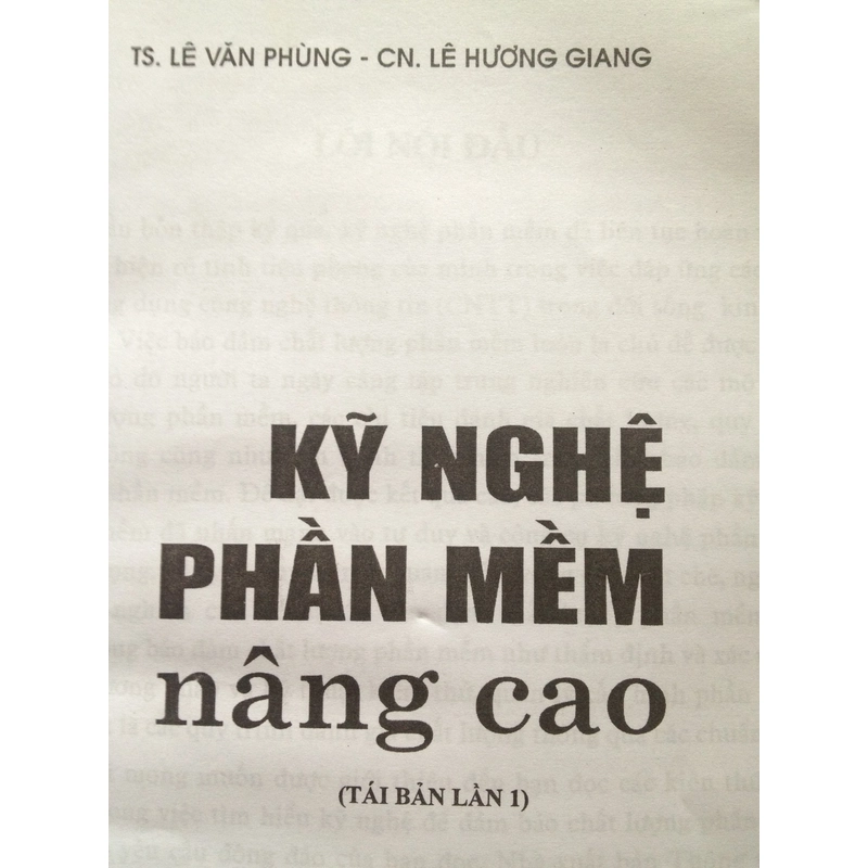 KỸ NGHỆ PHẦN MỀM NÂNG CAO 482461