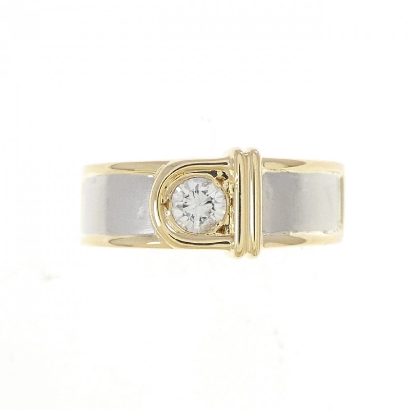 Nhẫn kim cương K18YG/PT900 0.16CT 667171